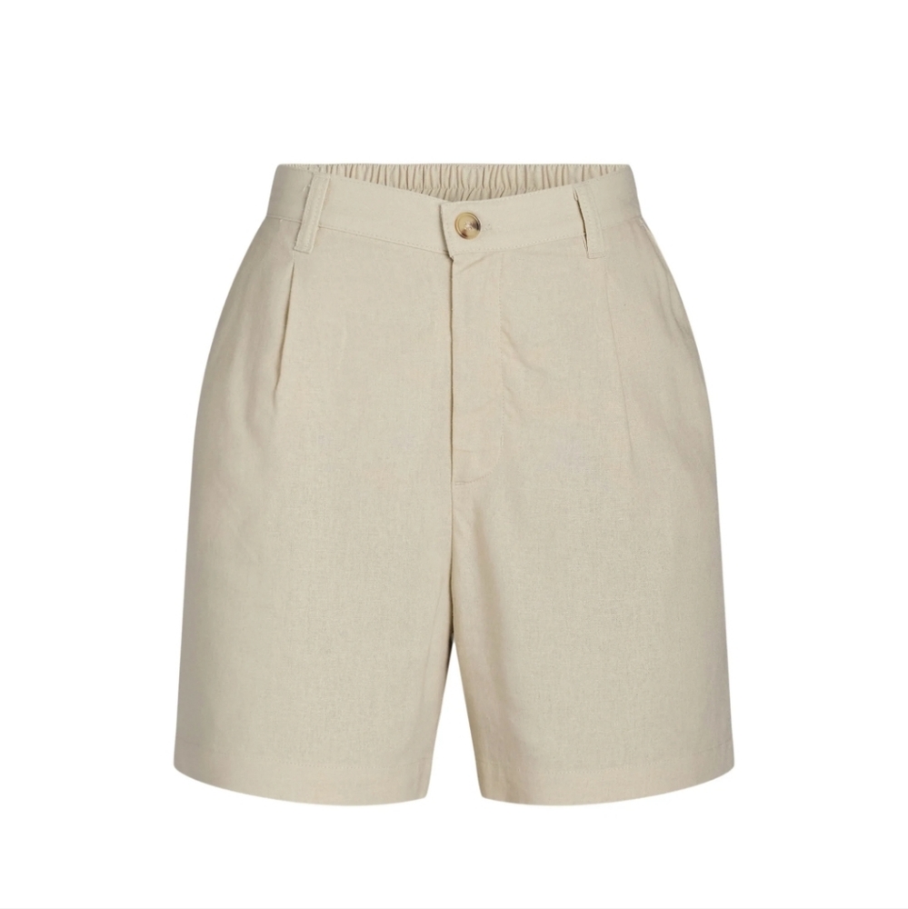 Time and Tru Women’s Linen Blend Shorts NWT 5” Inseam, Size XL Papayrus Beige